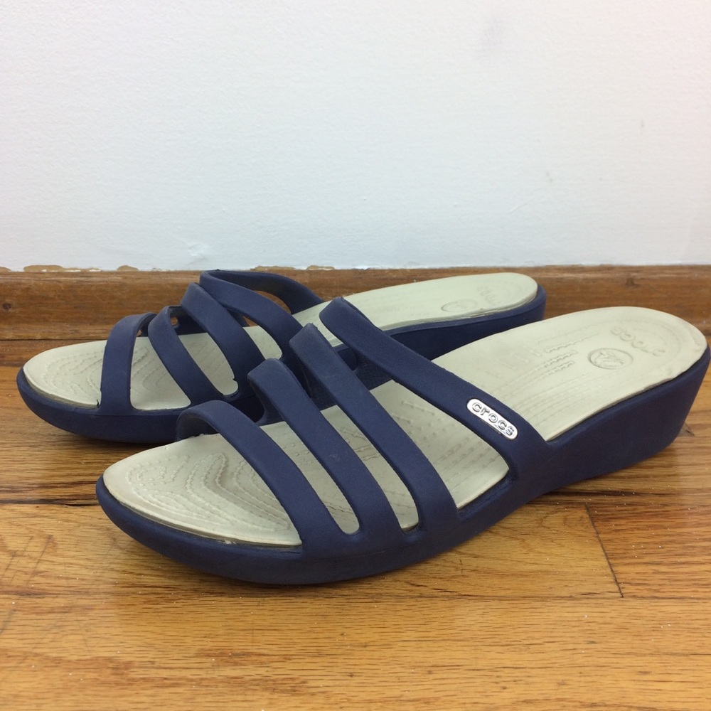 Crocs Strappy Sandals Navy Blue
